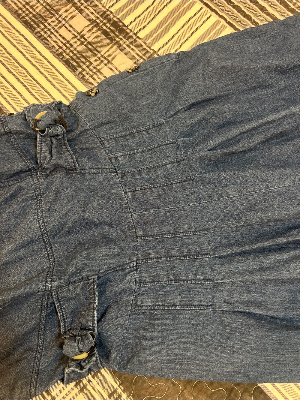 Free People Indigo Wide-Leg Denim Jumpsuit - Picture 4 of 7